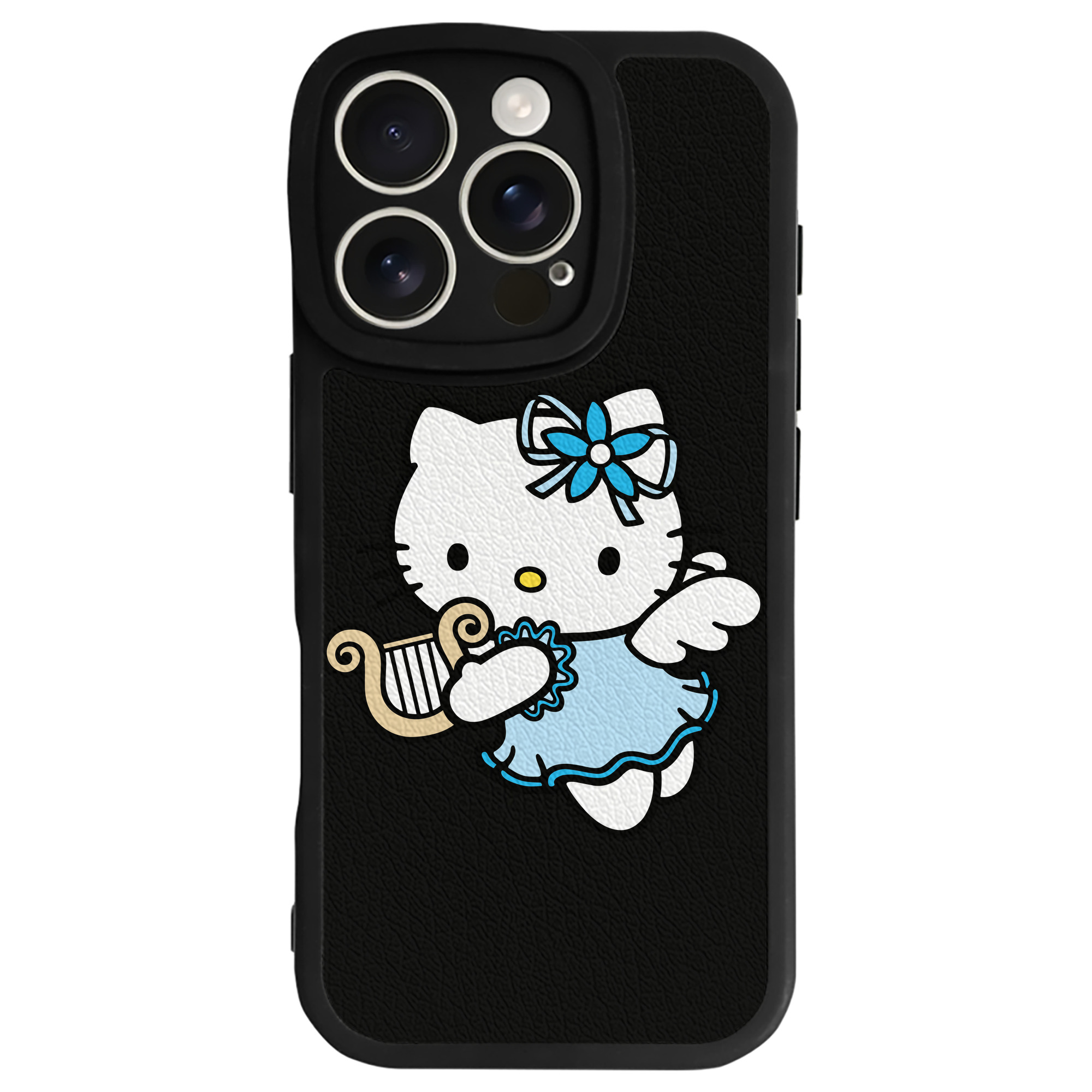 （画像用） Hello Kitty ハローキティ 【iPhone 16シリーズ対応】シリコンスマホケース（レザー調） 材質：シリコン